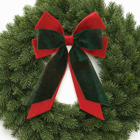 Melrose Red & Green Velvet Double Bows